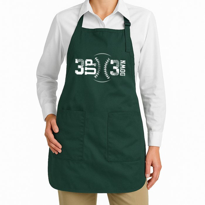 3 Up 3 Down Three Up Three Down Baseball Apron
