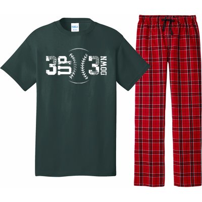 3 Up 3 Down Three Up Three Down Baseball Pajama Set