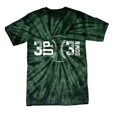 3 Up 3 Down Three Up Three Down Baseball Tie-Dye T-Shirt