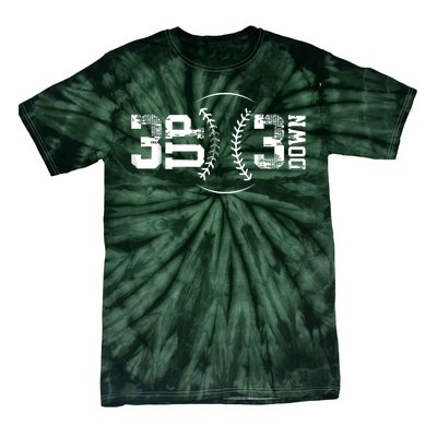 3 Up 3 Down Three Up Three Down Baseball Tie-Dye T-Shirt