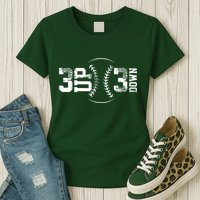 3 Up 3 Down Three Up Three Down Baseball Womens T-Shirt