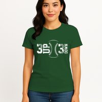 3 Up 3 Down Three Up Three Down Baseball Womens T-Shirt