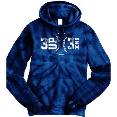 3 Up 3 Down Three Up Three Down Baseball Tie Dye Hoodie