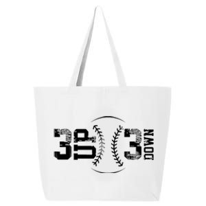 3 Up 3 Down Three Up Three Down Baseball 25L Jumbo Tote