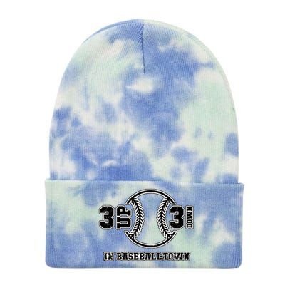 3 Up 3 Down In Baseball Town Graphic Gift Tie Dye 12in Knit Beanie