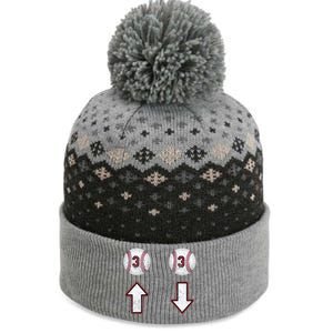 3 Up 3 Down Gift Three Up Three Down Baseball Gift The Baniff Cuffed Pom Beanie