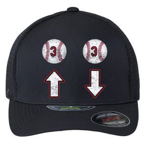 3 Up 3 Down Gift Three Up Three Down Baseball Gift Flexfit Unipanel Trucker Cap