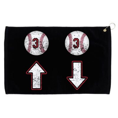 3 Up 3 Down Gift Three Up Three Down Baseball Gift Grommeted Golf Towel