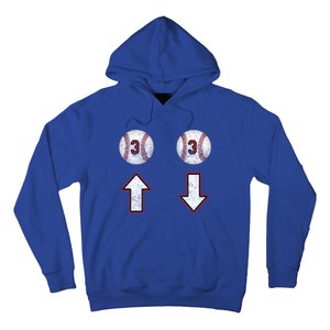 3 Up 3 Down Gift Three Up Three Down Baseball Gift Hoodie