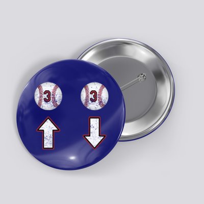 3 Up 3 Down Gift Three Up Three Down Baseball Gift Button