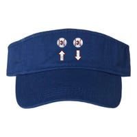 3 Up 3 Down Gift Three Up Three Down Baseball Gift Valucap Bio-Washed Visor