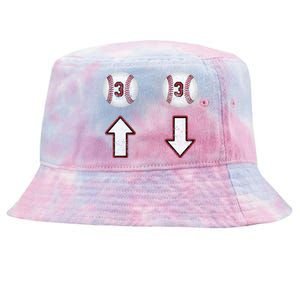 3 Up 3 Down Gift Three Up Three Down Baseball Gift Tie-Dyed Bucket Hat