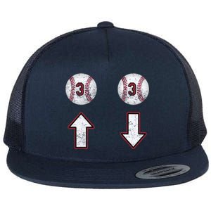 3 Up 3 Down Gift Three Up Three Down Baseball Gift Flat Bill Trucker Hat