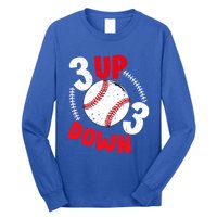 3 Up 3 Down Three Up Three Down Baseball Softball Players Gift Long Sleeve Shirt