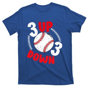 3 Up 3 Down Three Up Three Down Baseball Softball Players Gift T-Shirt