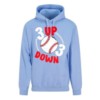 3 Up 3 Down Three Up Three Down Baseball Softball Players Gift Unisex Surf Hoodie