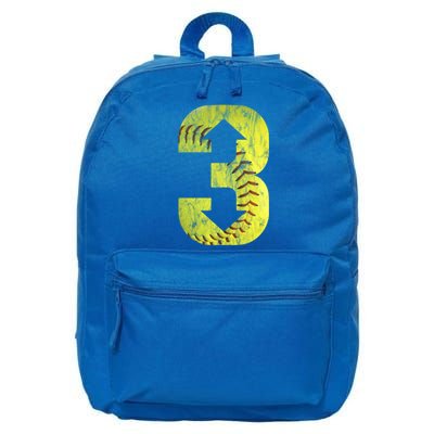 3 Up 3 Down Three Up Three Down Softball Distressed Cute Gift 16 in Basic Backpack