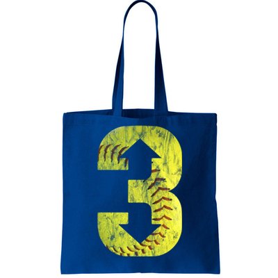 3 Up 3 Down Three Up Three Down Softball Distressed Cute Gift Tote Bag