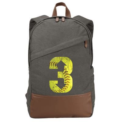 3 Up 3 Down Three Up Three Down Softball Distressed Cute Gift Cotton Canvas Backpack