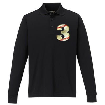 3 Up 3 Down Three Up Three Down Baseball Softball Player Gift Performance Long Sleeve Polo