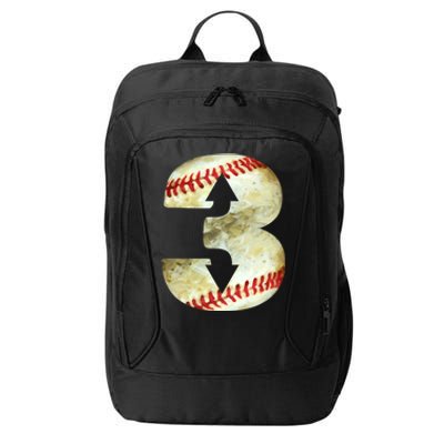 3 Up 3 Down Three Up Three Down Baseball Softball Player Gift City Backpack