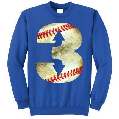 3 Up 3 Down Three Up Three Down Baseball Softball Player Gift Tall Sweatshirt