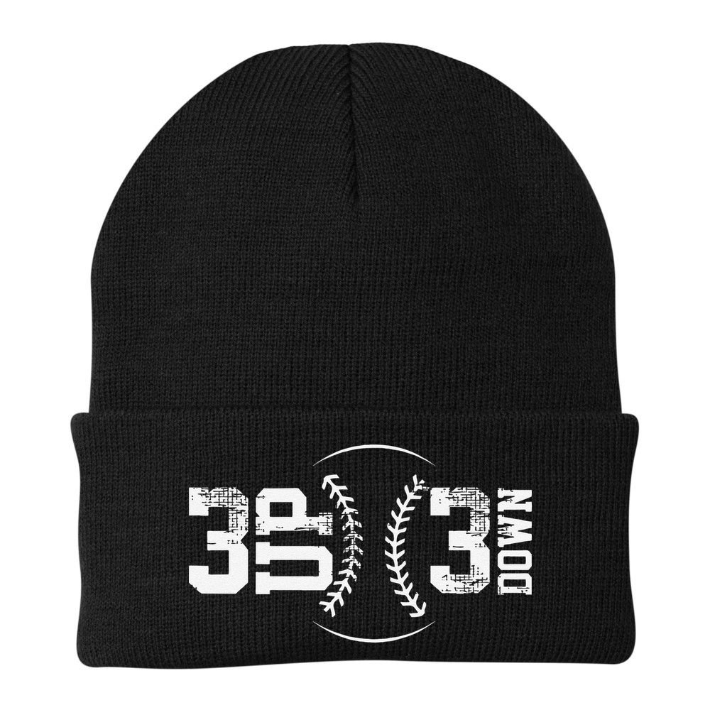 3 Up 3 Down Three Up Three Down Baseball Beanie
