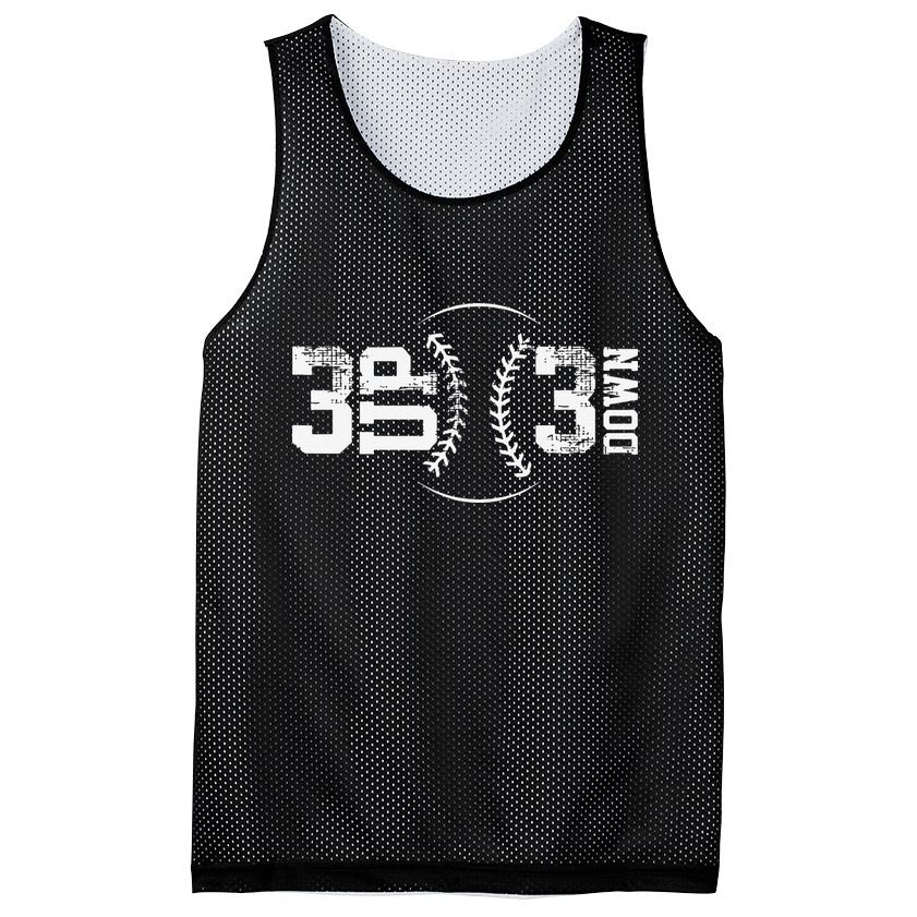 3 Up 3 Down Three Up Three Down Baseball Mesh Reversible Basketball Jersey Tank