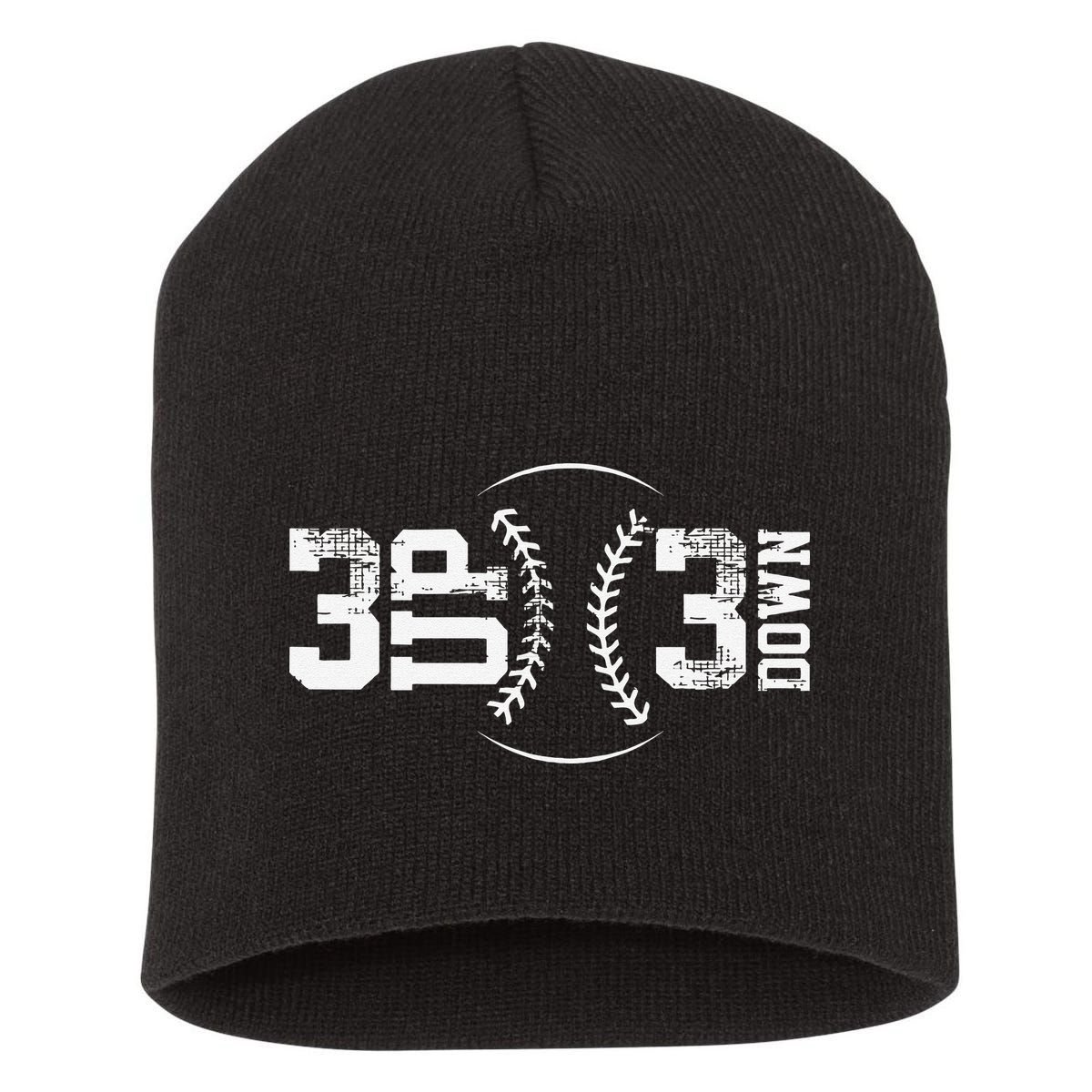 3 Up 3 Down Three Up Three Down Baseball Short Acrylic Beanie