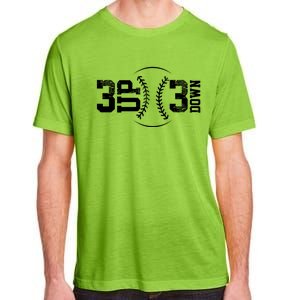 3 Up 3 Down Baseball Theme Gift Adult ChromaSoft Performance T-Shirt