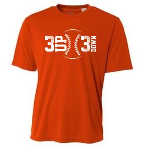 3 Up 3 Down Baseball Theme Gift Cooling Performance Crew T-Shirt