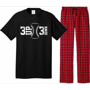 3 Up 3 Down Baseball Theme Gift Pajama Set