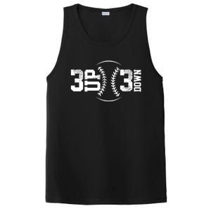 3 Up 3 Down Baseball Theme Gift PosiCharge Competitor Tank