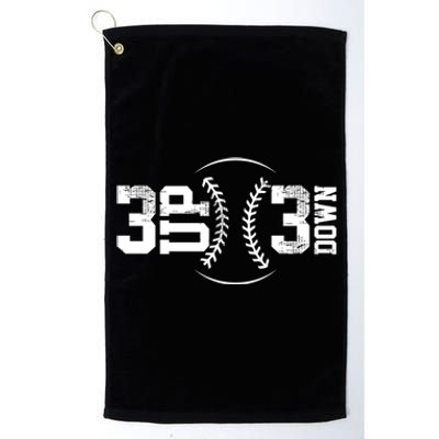 3 Up 3 Down Baseball Theme Gift Platinum Collection Golf Towel