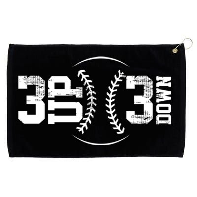 3 Up 3 Down Baseball Theme Gift Grommeted Golf Towel