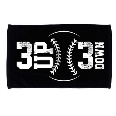 3 Up 3 Down Baseball Theme Gift Microfiber Hand Towel