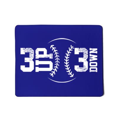 3 Up 3 Down Baseball Theme Gift Mousepad