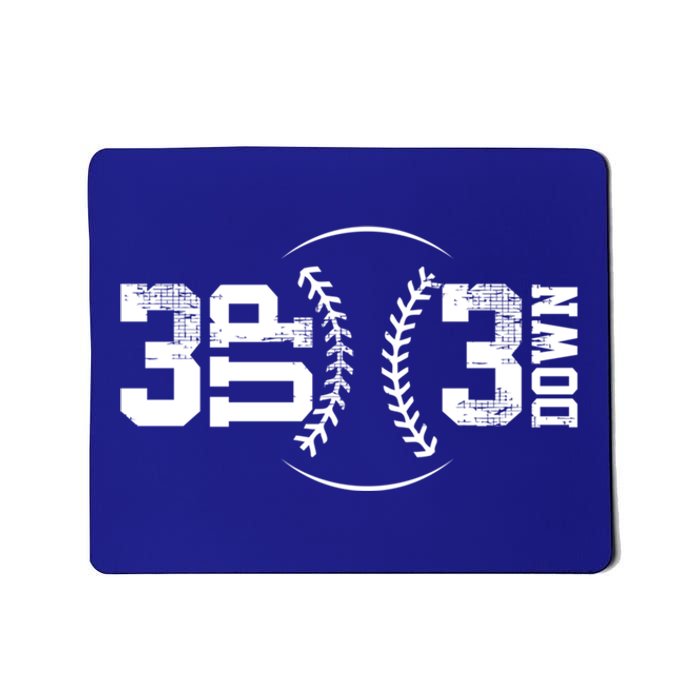 3 Up 3 Down Baseball Theme Gift Mousepad