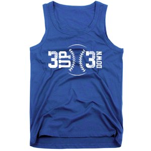 3 Up 3 Down Baseball Theme Gift Tank Top