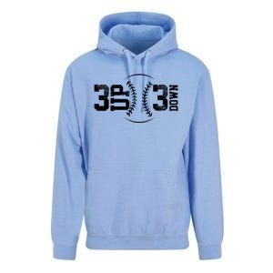 3 Up 3 Down Baseball Theme Gift Unisex Surf Hoodie