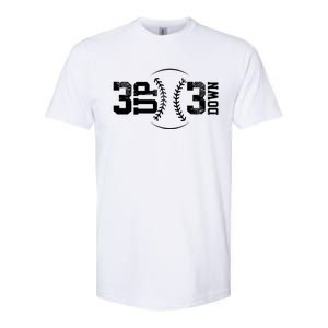 3 Up 3 Down Baseball Theme Gift Softstyle CVC T-Shirt