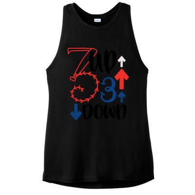 3 Up 3 Down Baseball Theme Funny Gift Ladies PosiCharge Tri-Blend Wicking Tank