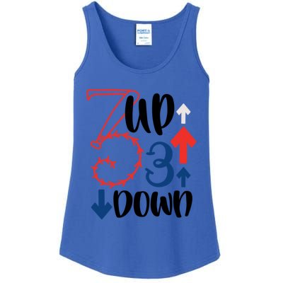 3 Up 3 Down Baseball Theme Funny Gift Ladies Essential Tank