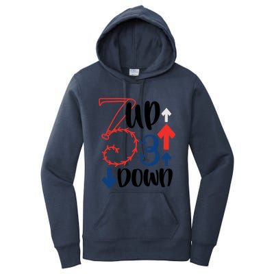 3 Up 3 Down Baseball Theme Funny Gift Women's Pullover Hoodie