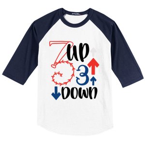 3 Up 3 Down Baseball Theme Funny Gift Baseball Sleeve Shirt