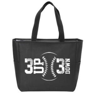 3 Up 3 Down Baseball Gift Zip Tote Bag