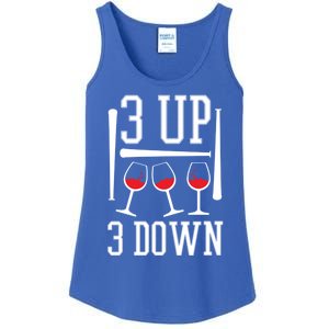 3 Up 3 Down Funny Wine Lover Baseball Game Fan Cool Saying Gift Ladies Essential Tank