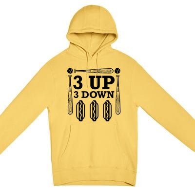 3 Up 3 Down Hotdogs Baseball Great Gift Premium Pullover Hoodie