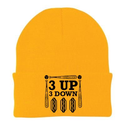 3 Up 3 Down Hotdogs Baseball Great Gift Knit Cap Winter Beanie