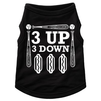 3 Up 3 Down Hotdogs Baseball Great Gift Doggie Tank